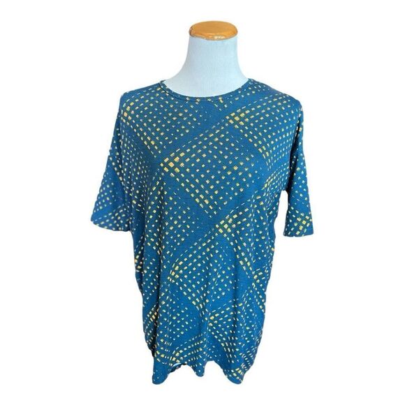 LuLaRoe Tops - NWT Lularoe Blue & Good Abstract Irma Oversized Tunic Top Shirt - Sz XXS